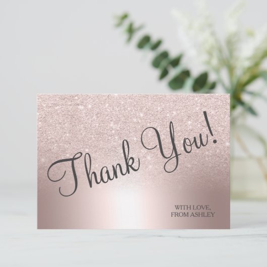 Rose gold pailleté ombre métallisé merci (Debout devant)