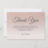 Rose gold pailleté rose tendre merci Sweet 16 (Devant)