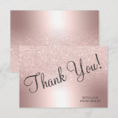 Rose gold paillettes ombre feuille de métal merci (Devant / Derrière)