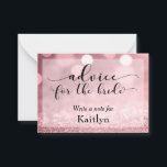 Rose Gold Parties scintillant Bokeh conseil pour l<br><div class="desc">En utilisant une police de script magnifique et ornée de ma collection, j'ai créé des éléments typographiques les mots clés, en amenant les conceptions au niveau suivant. Sur ces cartes, l'expression "fantaisie" dit "conseil à la mariée". Tous les autres textes sont rendus ici dans une police serif polyvalente qui peut...</div>