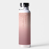 Rose Gold Parties scintillant bouteille d'eau Nom (Plage)