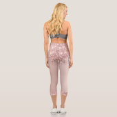 Rose Gold Parties scintillant Capri Leggings Nom d (Verso)