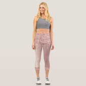Rose Gold Parties scintillant Capri Leggings Nom d (Recto)