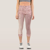 Rose Gold Parties scintillant Capri Leggings Nom d (Recto)