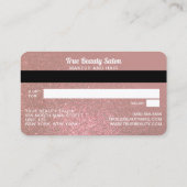 Rose Gold Parties scintillant Carte de crédit Cert (Dos)