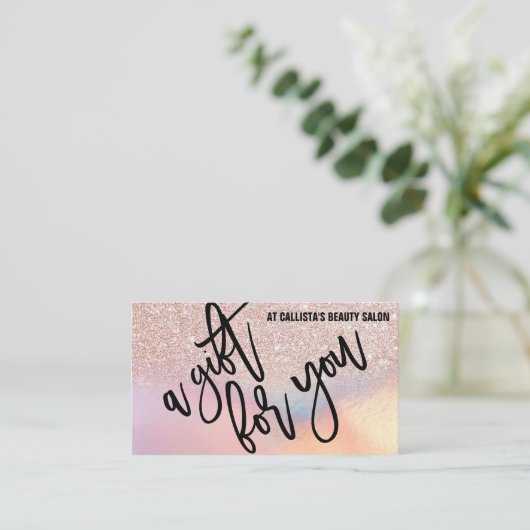 Rose Gold Parties scintillant certificat cadeau Ir (Debout devant)