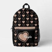 Rose Gold Parties scintillant Coeur sac à dos pers (Recto)