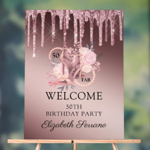 Rose Gold Parties scintillant Drips 50e anniversai