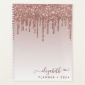 Rose Gold Parties scintillant Drips Élégant Code C (Devant)