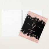 Rose Gold Parties scintillant Drives Monogram Beau (Devant avec enveloppe)
