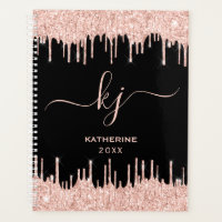 Rose Gold Parties scintillant Drives Monogram Beau