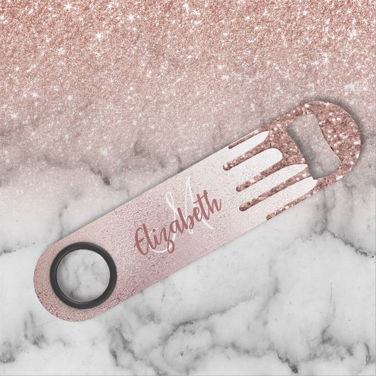 Rose Gold Parties scintillant Drives Monogram élég