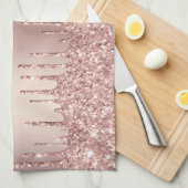 Rose Gold Parties scintillant Drives Serviettes de (Quart Plié)