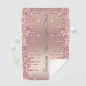 Rose Gold Parties scintillant Golf Serviette avec (En situation)