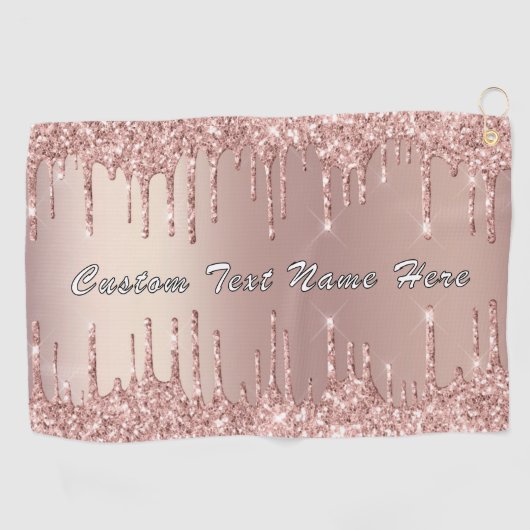 Rose Gold Parties scintillant Golf Serviette avec (Horizontal)