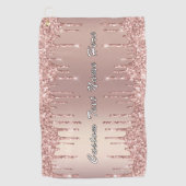 Rose Gold Parties scintillant Golf Serviette avec (Devant)