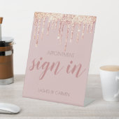Rose Gold Parties scintillant goutte d'eau signe d (In SItu)