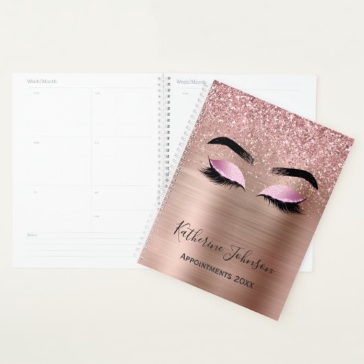 Rose Gold Parties scintillant Lashes Beauté Salon (Devant avec enveloppe)