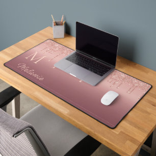 Rose Gold Parties scintillant Mat Nom et lettre pe