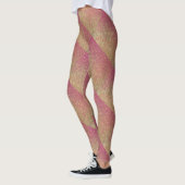 Rose Gold Parties scintillant Motif Leggings (Gauche)