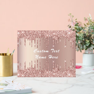 Rose Gold Parties scintillant Nom de texte personn