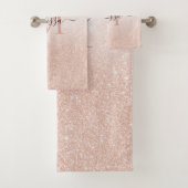 Rose Gold Parties scintillant Nom du script Monogr (En situation)