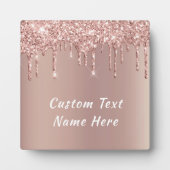 Rose Gold Parties scintillant Plaque Cadeau person (Devant)