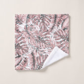 Rose Gold Parties scintillant Tropical Palm Feuill (Gant de toilette)