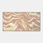 Rose Gold Parties scintillant Zebra Ajouter le nom (Recto)