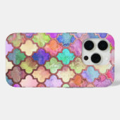 Rose Gold & Pastel Moroccan Quatrefoil Case-Mate iPhone Case (Achterkant (horizontaal))