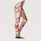 Rose Gold Pattern Design – Elegant Luxury Metallic Leggings (Rechts)