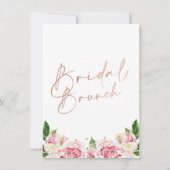Rose Gold Peonies Bridal Brunch Shower Invitation (Dos)