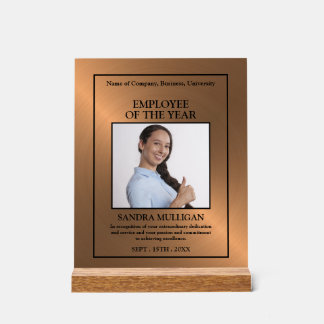 Rose Gold/Personalised Photo - Employee Award