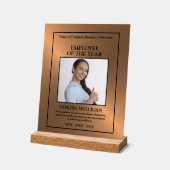 Rose Gold/Personalised Photo - Employee Award (Angle)