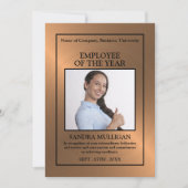 Rose Gold/Photo personnalisée - Carte de récompens (Devant)