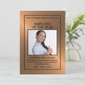 Rose Gold/Photo personnalisée - Carte de récompens (Debout devant)