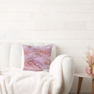 ROSE GOLD PILLOW RETRO SWIRL PINK KUSSEN
