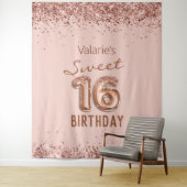 Rose Gold Pink Bonne Tapisserie 16e anniversaire (En situation)