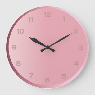 Rose Gold Pink Foil Metallic Look Girly Decor Grote Klok