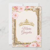 Rose Gold Princesse Quinceanera Invitation (Dos)