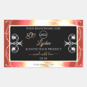 Rose Gold Produit Étiquettes Diamants Noir avec lo (Devant)