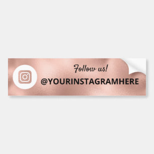 Rose Gold Promotionele Instagram Bumpersticker
