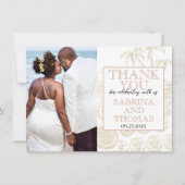 Rose Gold Puerta Vallarta Photo de mariage Merci (Devant)