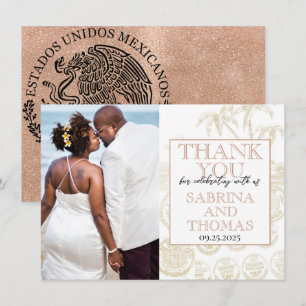 Rose Gold Puerta Vallarta Photo de mariage Merci