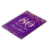 Rose Gold Purple 80e Anniversaire Livre d'hôtes Co (Côté gauche)
