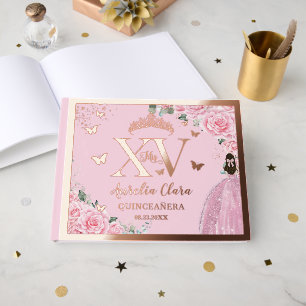 Rose Gold Quinceañera Floral Rose XV 15 Ans