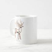 Rose Gold Reindeer Christmas Mug | Custom Name (Devant gauche)