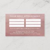 Rose Gold Rendez-vous Carte de visite (Dos)
