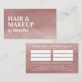 Rose Gold Rendez-vous Carte de visite (Devant / Derrière)
