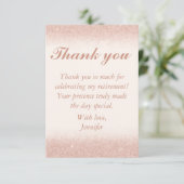 Rose gold Retirement Party Bedankkaart (Staand voorkant)